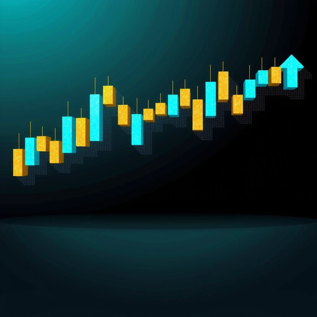 Galactic Bullish Candlestick Visualization